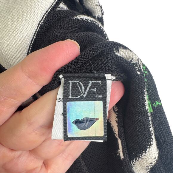 Diane von Furstenberg Chioma Intarsia Knit Dress Size Small Retro Floral Printed - Picture 7 of 16